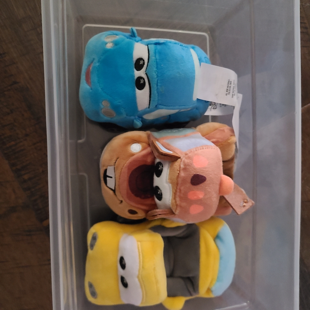 Plush Toy Set - Blue, Yellow, Brown